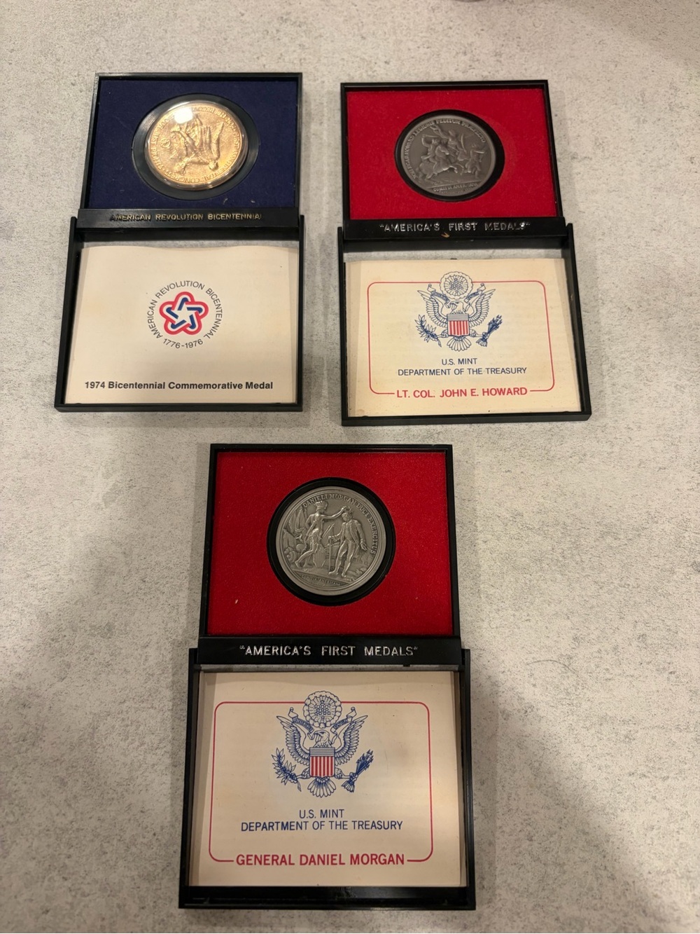 Vintage U.S. Mint American Revolution Bicentennial Medals – Lot of 3
